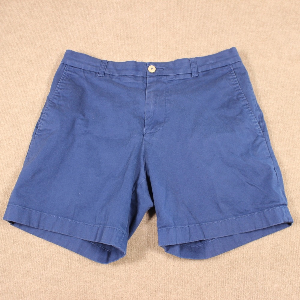 Southern Tide Classic Fit Blue Chino Shorts Mens W32 Cotton Stretch Twill